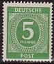 Germany 1946 Numbers 5 Pfennig Green Scott 534. Alemania 1946 534. Uploaded by susofe